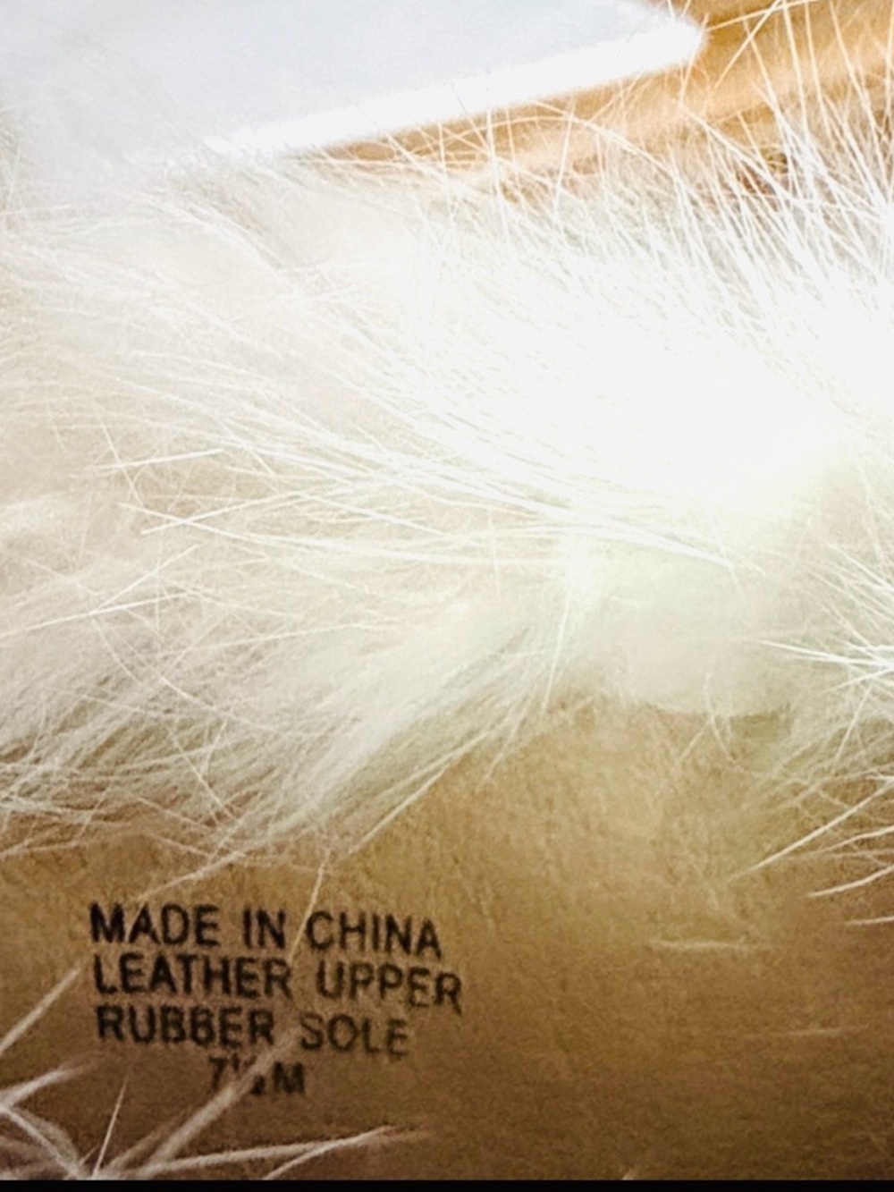 Michael Kors Cream Leather Faux Fur Trim Wedge Ankle Boots Pom Pom MK Logo 7.5 - Picture 7 of 9